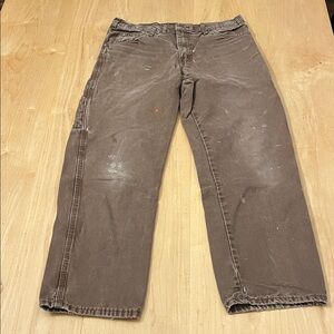 Distressed Dickies Classic Brown Workwear Pants 32x29